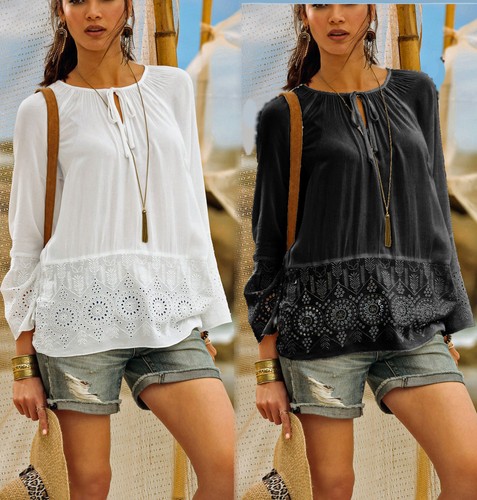 Hippie boho tunika bluse - hippie,
