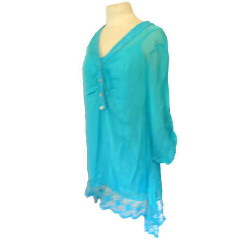 Chiffon bluse türkis - türkis, 💙