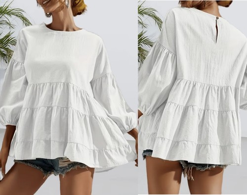 Damen long bluse tunika shirt - damen,