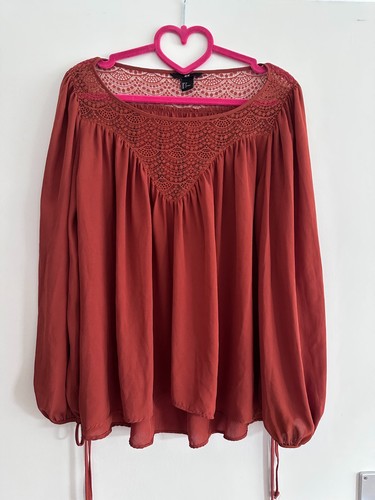 Boho bluse mit spitze - h&m,