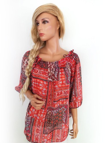 Boho peasant tunika bluse - boho,