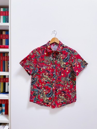 Vintage bluse rot - bluse, gr.