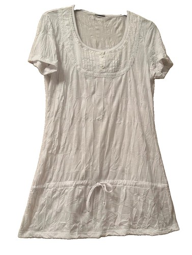Damen bluse tunika - weiß, gr