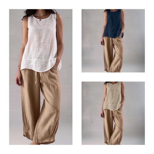 Damen leinentop tunika - damen,