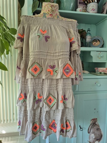 Kleid off schulter hippie - off, boho