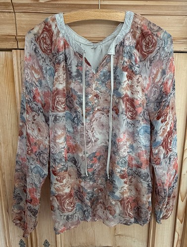 Boho bluse mit rosenprint - boho-bluse,