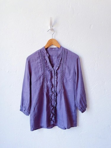 Vintage leinenbluse m - leinenbluse,