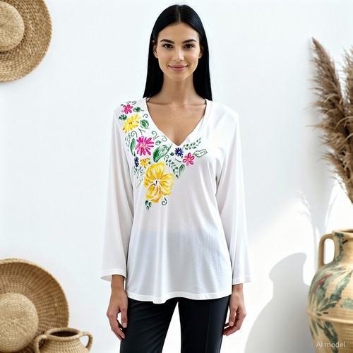 übergröße 90er boho tunika - Übergröße,