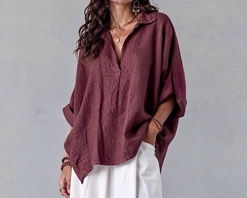 Tunika bluse bordeaux weinrot - tunika,