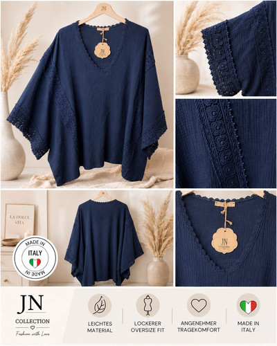 Damen oversize tunika - tunika, bluse