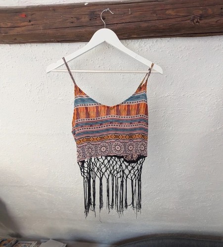 Bohemian shirt top mit fransen - shirt,