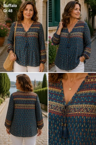 Buffalo schlupfbluse mit - buffalo,
