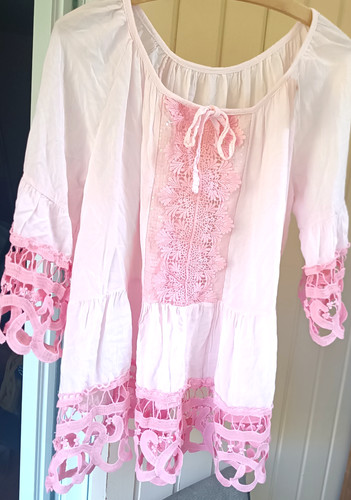 Boho tunika bluse rosa - boho,