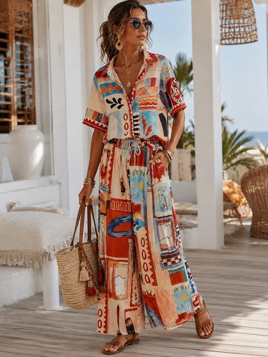 Damen teiler boho set bluse - damen,