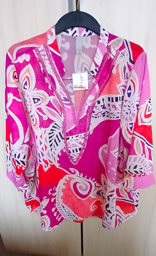 Damen tunika bluse viskose - tunika-bluse,