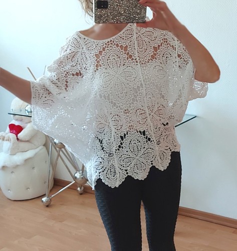 Oversize häkel tunika shirt - häkel,