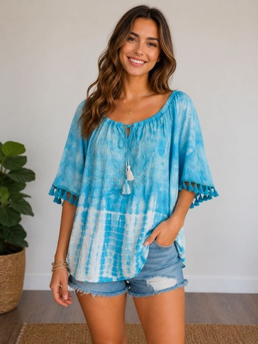 Batik tunika bluse aus indien - aus,