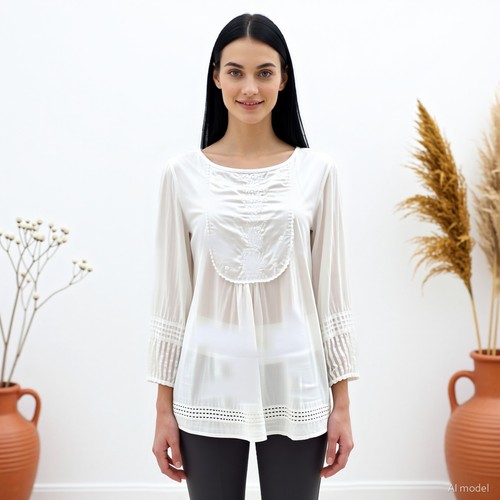 Boho romantik tunika bluse - boho,