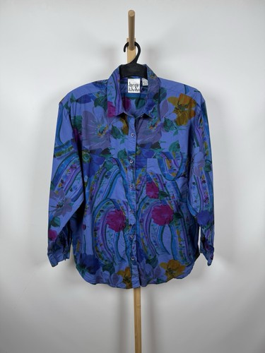 Damen bluse blumenmuster blau - damen,