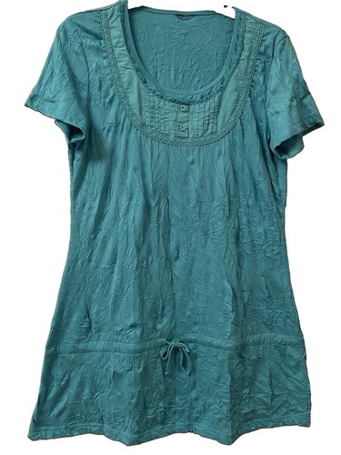 Damen bluse tunika türkis - damen,