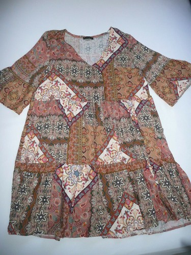 Boho tunika bluse patchwork - bluse,