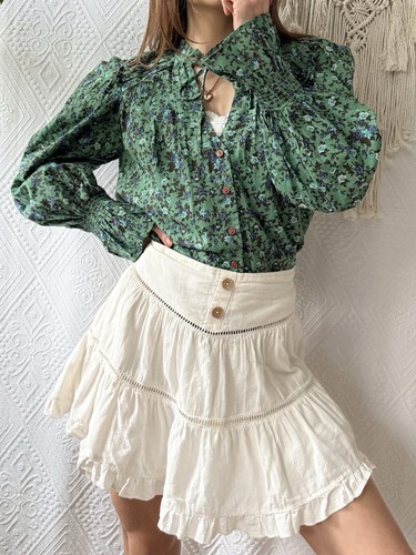Green ruffle bohemian - ruffle,