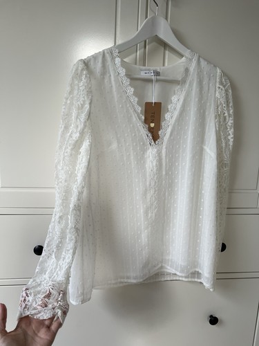 Boho bluse weiß neu m - weiß,