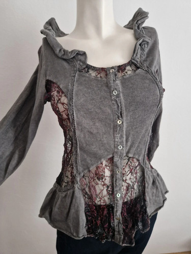 Tredy blusenjacke 38 grau - blusenjacke,